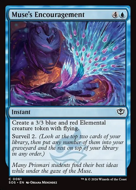 Muse's Encouragement, card 61 from Secrets of Strixhaven