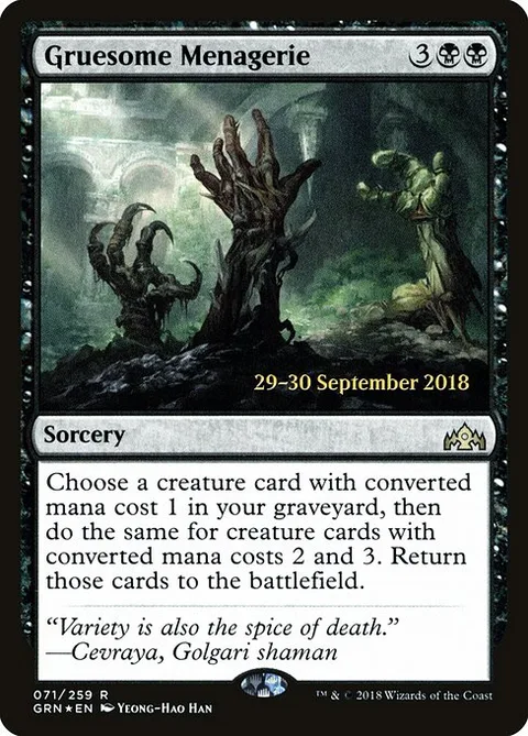 Gruesome Menagerie, carte 71s de Guilds of Ravnica Promos