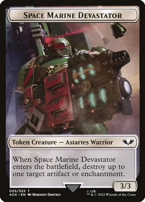 Space Marine Devastator, carte 5 de Warhammer 40,000 Tokens