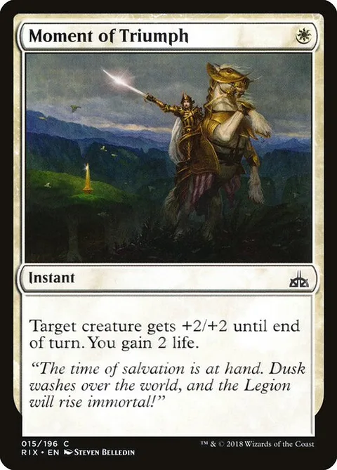 Moment of Triumph, card 15 from Rivals of Ixalan