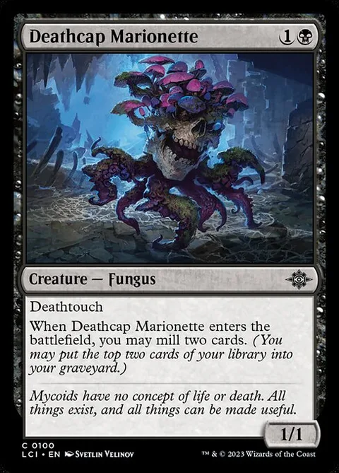 Deathcap Marionette, card 100 from The Lost Caverns of Ixalan