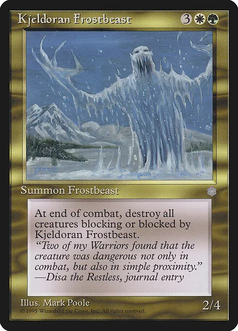 Kjeldoran Frostbeast, card 296 from Ice Age