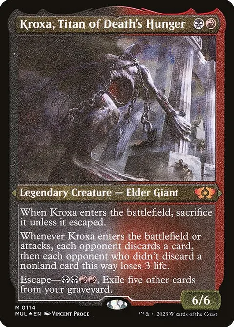 Kroxa, Titan of Death's Hunger, card 114 from Multiverse Legends