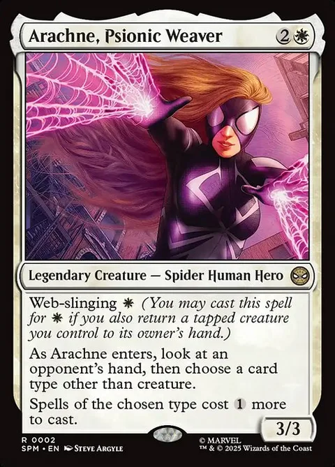 Arachne, Psionic Weaver, card 2 from Marvel's Spider-Man