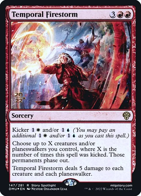 Temporal Firestorm, card 147s from Dominaria United Promos