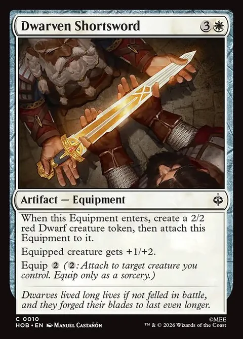 Dwarven Shortsword, card 10 from The Hobbit