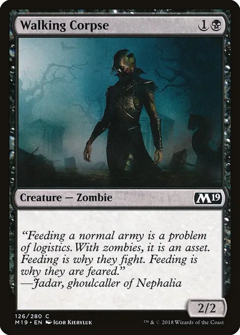 Walking Corpse, card 126 from Core Set 2019