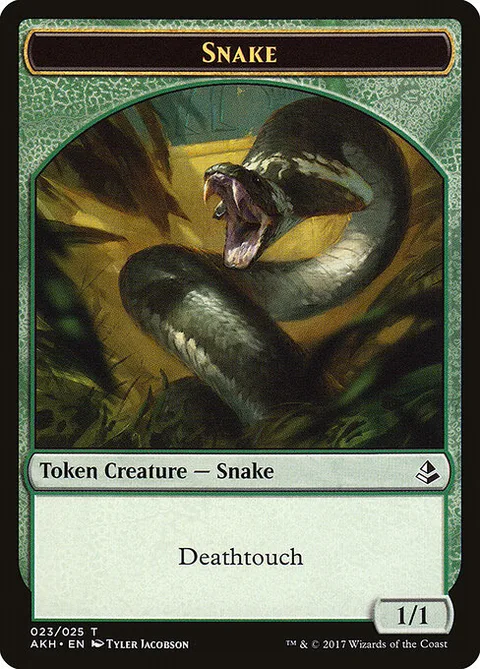 Snake, card 23 from Amonkhet Tokens