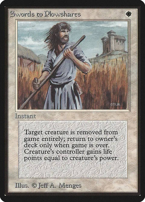 Swords to Plowshares, card 41 from Limited Edition Beta