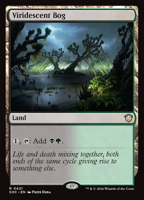 Viridescent Bog, card 421 from Secrets of Strixhaven Commander