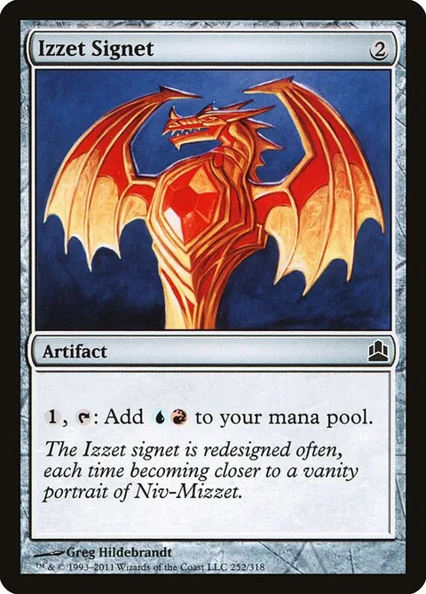 Izzet Signet, card 252 from Commander 2011