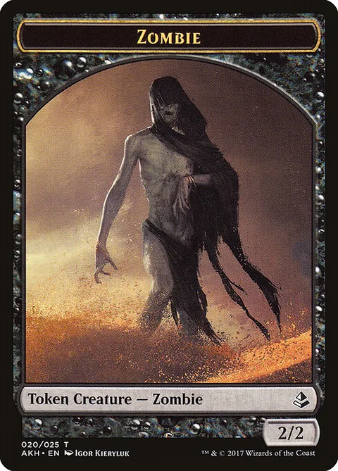 Zombie, card 20 from Amonkhet Tokens