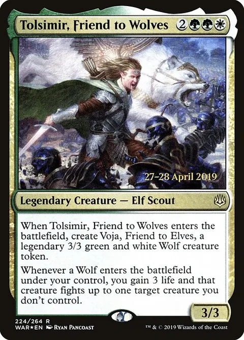 Tolsimir, Friend to Wolves, carte 224s de War of the Spark Promos