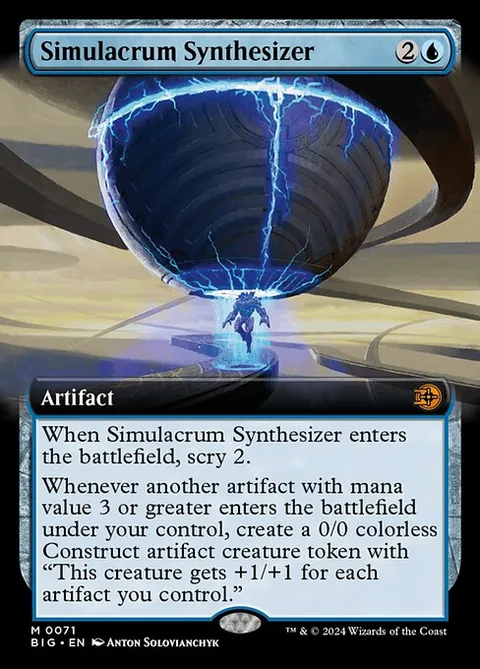 Simulacrum Synthesizer, card 71 from The Big Score
