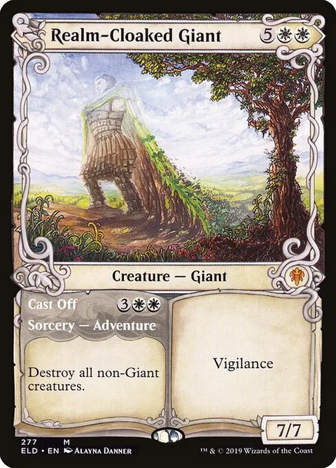 Realm-Cloaked Giant // Cast Off, card 277 from Throne of Eldraine