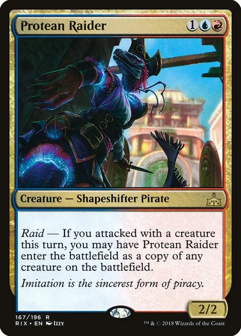 Protean Raider, card 167 from Rivals of Ixalan
