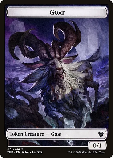 Goat, card 1 from Theros Beyond Death Tokens