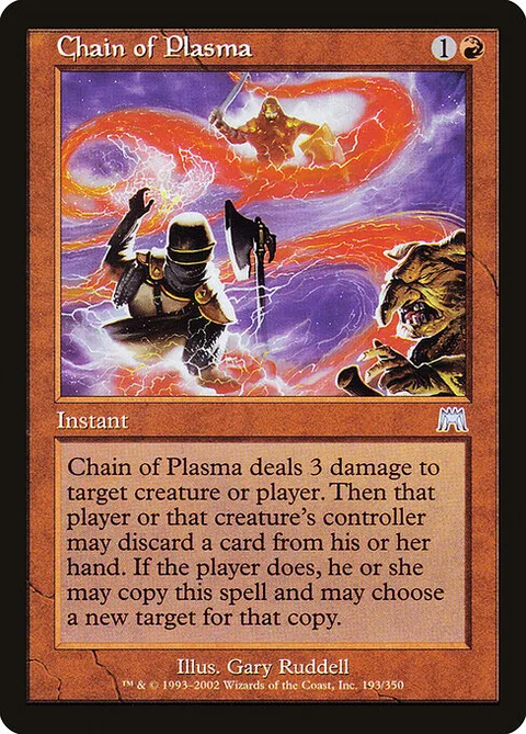 Chain of Plasma, card 193 from Onslaught