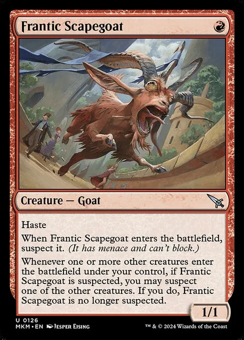 Frantic Scapegoat, card 126 from Murders at Karlov Manor