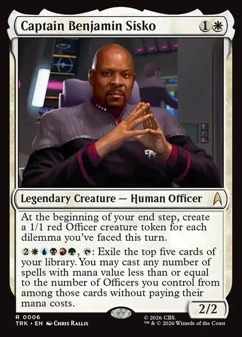 Captain Benjamin Sisko, carte 6 de Star Trek
