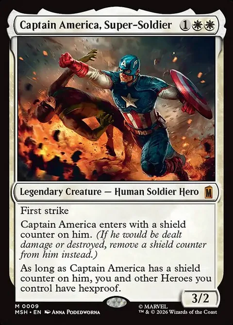 Captain America, Super-Soldier, carte 9 de Marvel Super Heroes