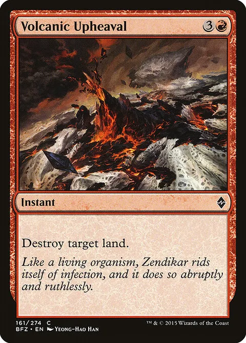 Volcanic Upheaval, card 161 from Battle for Zendikar