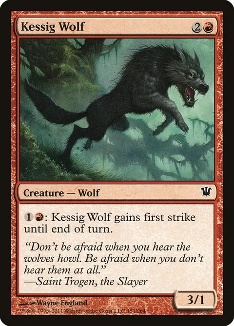 Kessig Wolf, card 151 from Innistrad