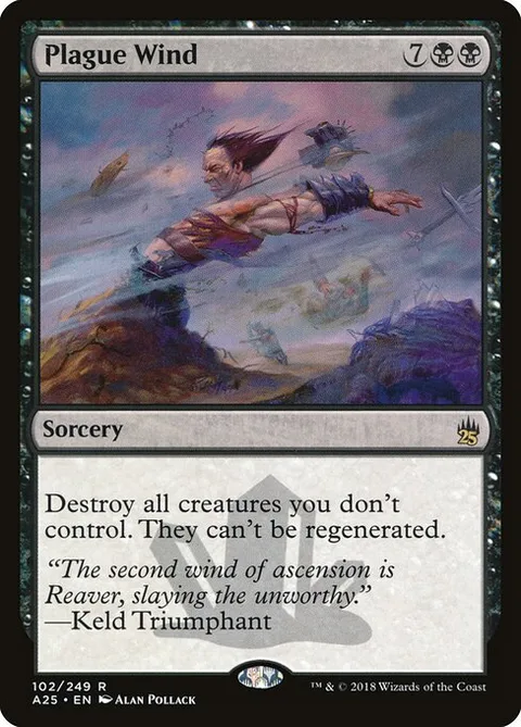 Plague Wind, card 102 from Masters 25