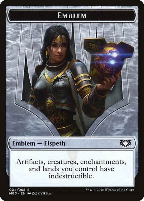 Elspeth, Knight-Errant Emblem, card G4 from Mythic Edition Tokens