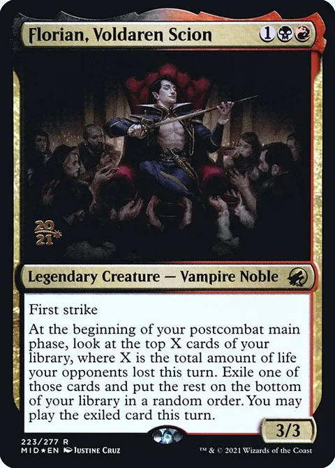 Florian, Voldaren Scion, card 223s from Innistrad: Midnight Hunt Promos