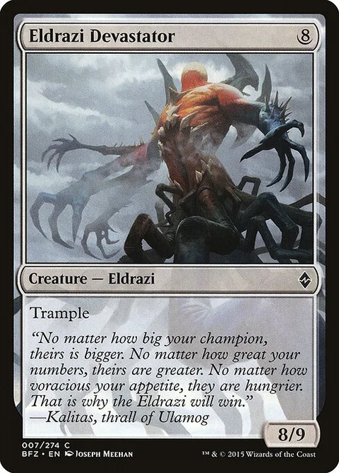 Eldrazi Devastator, card 7 from Battle for Zendikar