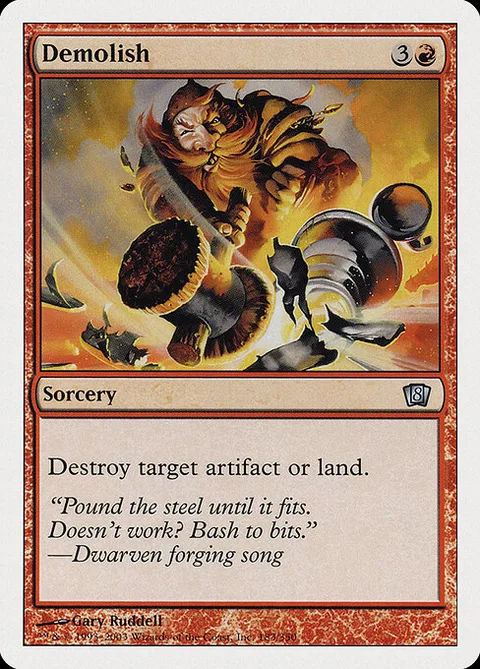 Demolish, card 183 from Eighth Edition