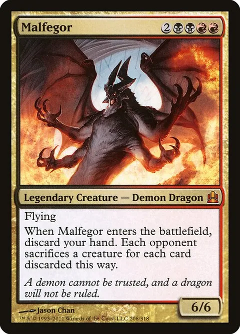 Malfegor, card 208 from Commander 2011