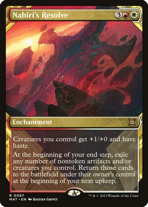 Nahiri's Resolve, card 87 from March of the Machine: The Aftermath