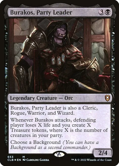 Burakos, Party Leader, carte 653 de Commander Legends: Battle for Baldur's Gate