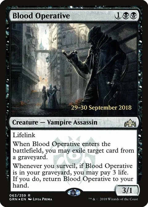 Blood Operative, carte 63s de Guilds of Ravnica Promos