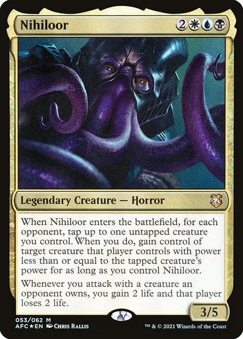 Nihiloor, card 53 from Forgotten Realms Commander
