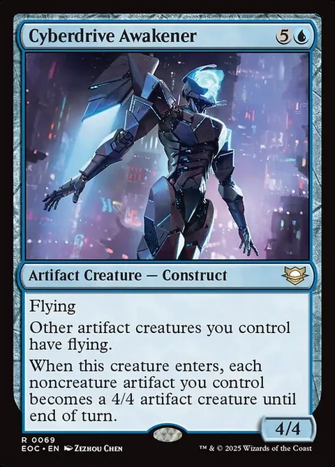 Cyberdrive Awakener, card 69 from Edge of Eternities Commander