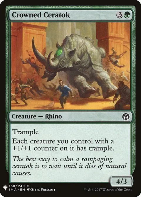 Crowned Ceratok, card IMA-158 from The List