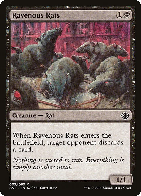 Ravenous Rats, card 37 from Duel Decks Anthology: Garruk vs. Liliana