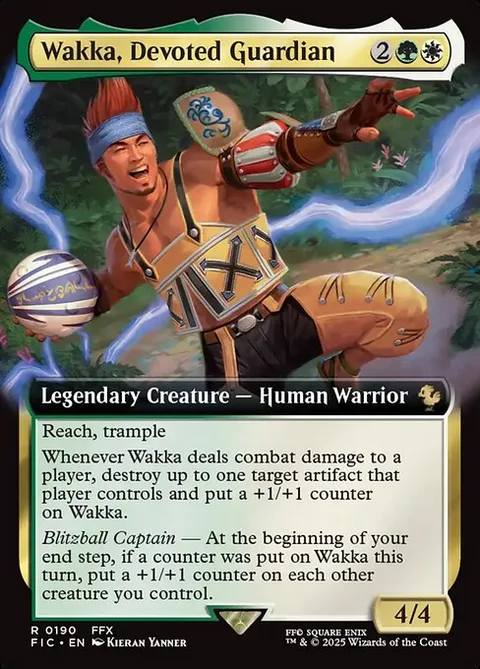 Wakka, Devoted Guardian, card 190 from Final Fantasy Commander
