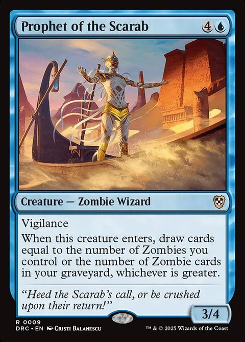 Prophet of the Scarab, card 9 from Aetherdrift Commander