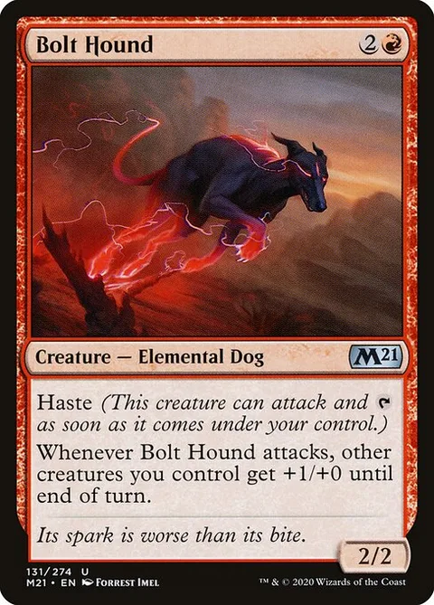 Bolt Hound, card 131 from Core Set 2021