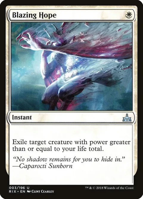 Blazing Hope, card 3 from Rivals of Ixalan