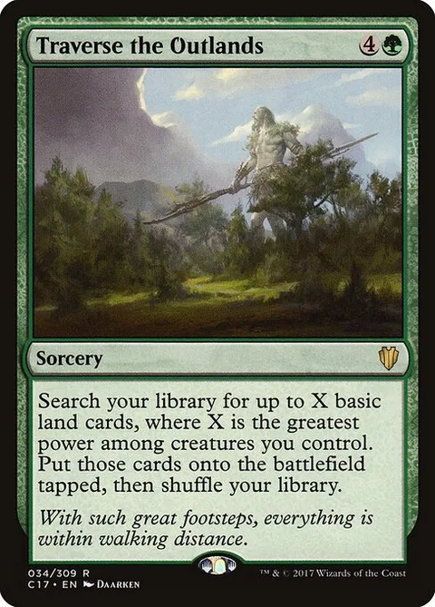 Traverse the Outlands, card 34 from Commander 2017