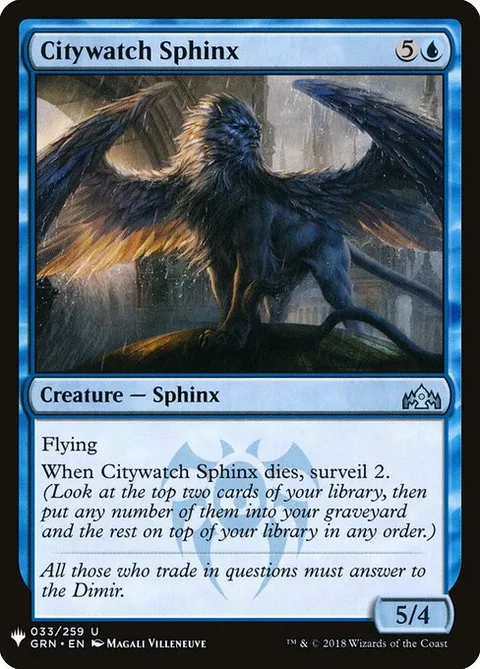 Citywatch Sphinx, carte GRN-33 de The List