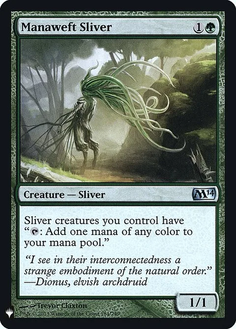 Manaweft Sliver, card M14-184 from The List