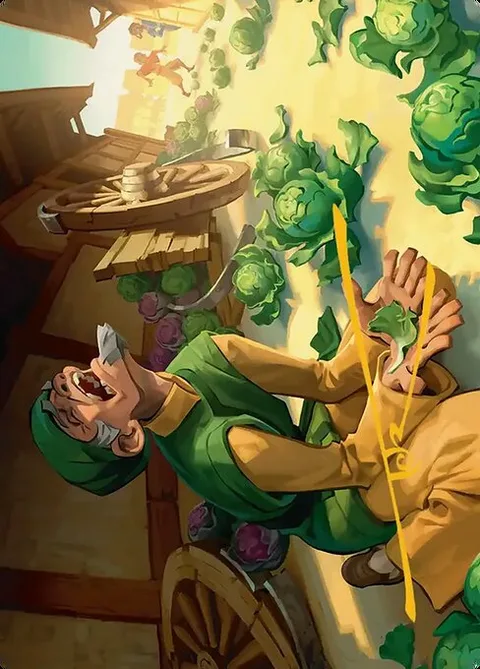 Unlucky Cabbage Merchant // Unlucky Cabbage Merchant, card 19 from Avatar: the Last Airbender Art Series