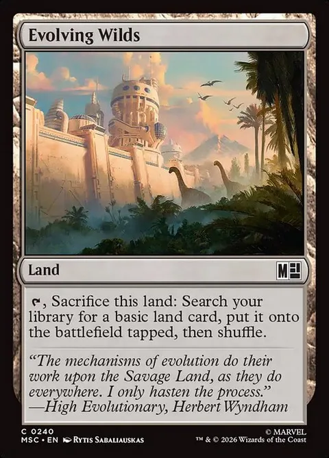 Evolving Wilds, card 240 from Marvel Super Heroes Commander