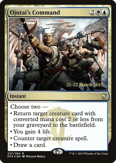 Ojutai's Command, card 227s from Dragons of Tarkir Promos